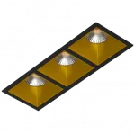 Встраиваемый светильник под сменную лампу LeDron RISE KIT3 RISE KIT3 Black-Gold