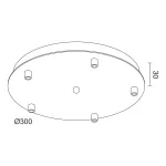 Основание круглое LeDron D300-5 Основание D300x5 (белый) от ImperiumLoft