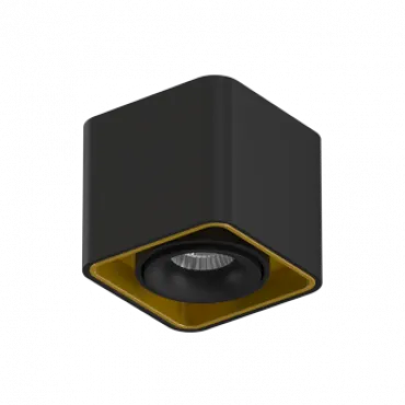 Потолочный поворотный светодиодный светильник LeDron TUBING TUBING Black-Gold