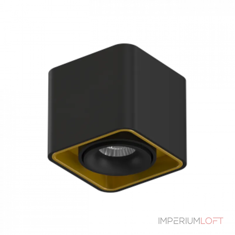 Потолочный поворотный светодиодный светильник LeDron TUBING TUBING Black-Gold