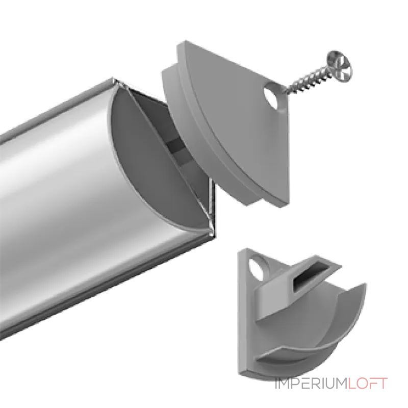 Комплект заглушек для углового профиля Ledron 1515-Z Alum