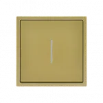 Одноклавишный проходной переключатель с LED-подсветкой LeDron 1 Gang 2 Way LED Gold