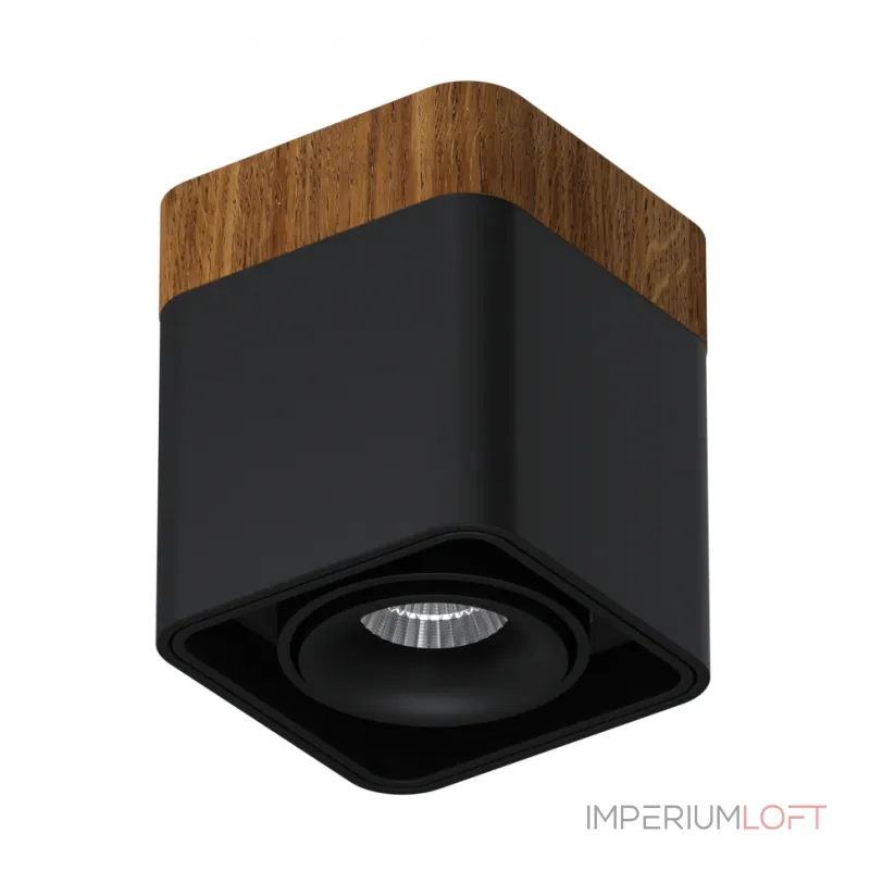 Потолочный светодиодный светильник LeDron TUBING WOODEN TUBING Wooden 30 Black TRIAC