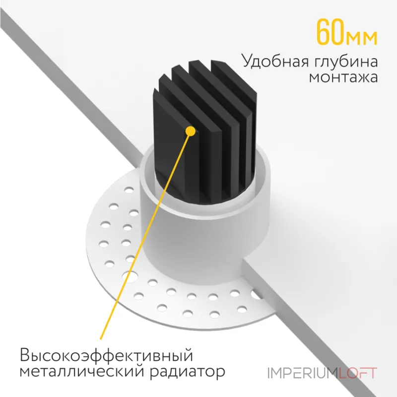 Встраиваемый под шпаклевку светодиодный светильник LeDron SL74217 White