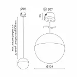 Подвесной светильник LeDron SAGITONY R BASIC T128 Wh TRIAC