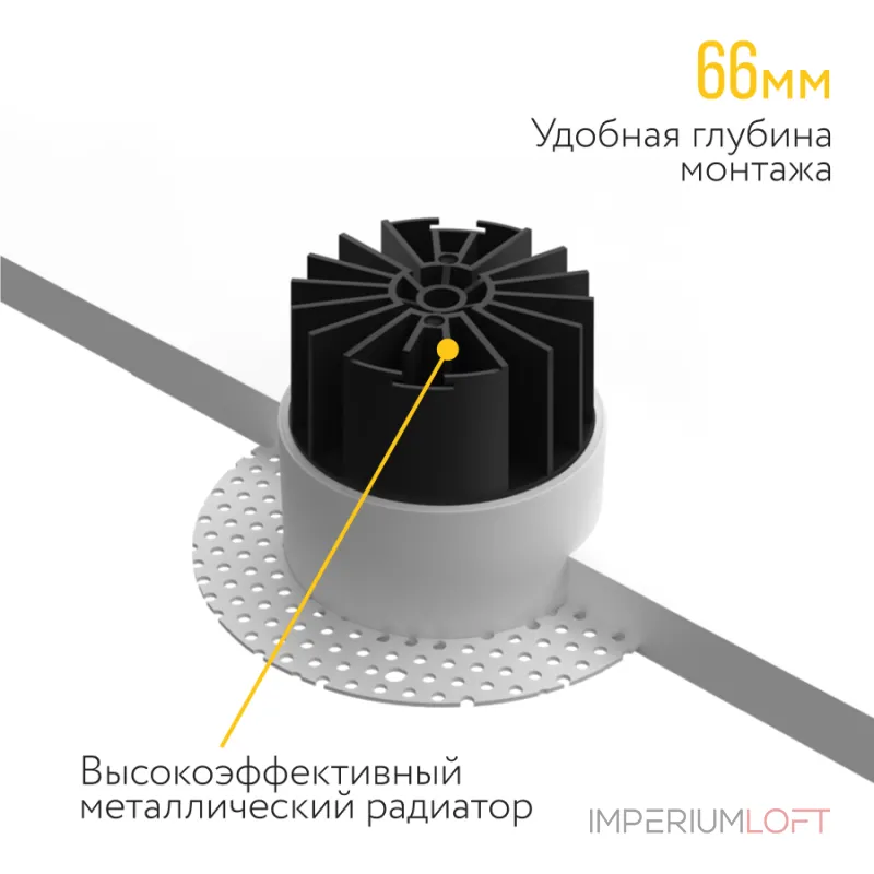 Встраиваемый светодиодный светильник (под шпаклевку) LeDron Strong mini DL3281 White 3000K