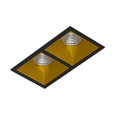 Встраиваемый светодиодный светильник LeDron RISE KIT RISE KIT 2 LED 3000K Black-Gold