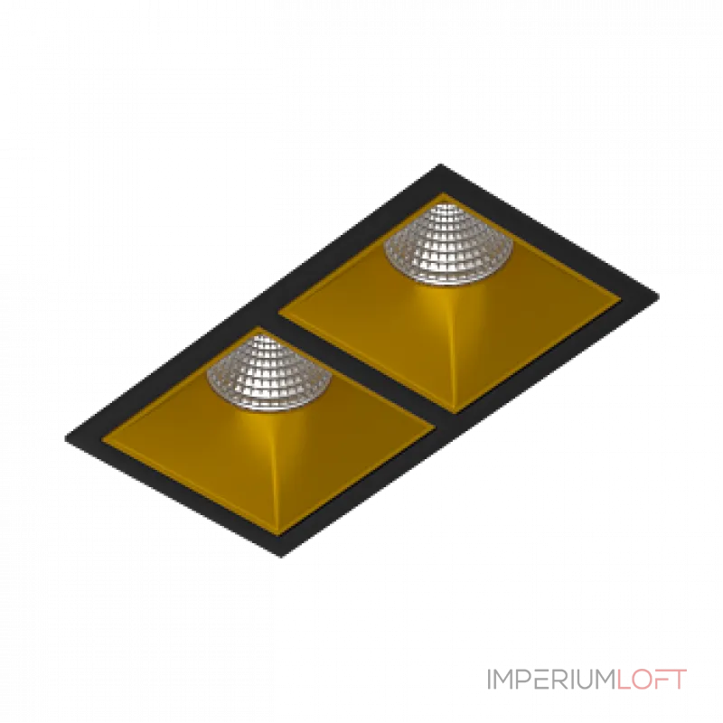 Встраиваемый светодиодный светильник LeDron RISE KIT RISE KIT 2 LED 3000K Black-Gold