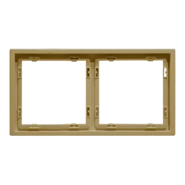 Рамка на 2 поста для розеток и выключателей FORKEL 2 Frame PC Gold