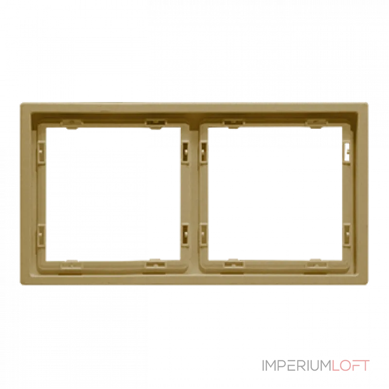 Рамка на 2 поста для розеток и выключателей LeDron 2 Frame PC Gold