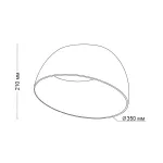 Потолочный светодиодный светильник D350 LeDron GLOW 5610X-824RC-WH-3