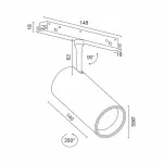 Светодиодный светильник для магнитной системы LeDron Pular GDD20/24 Black 3000K