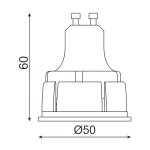 Светодиодная лампа GU10 6W 3000K Ledron LDR-GU10 6W 3000K