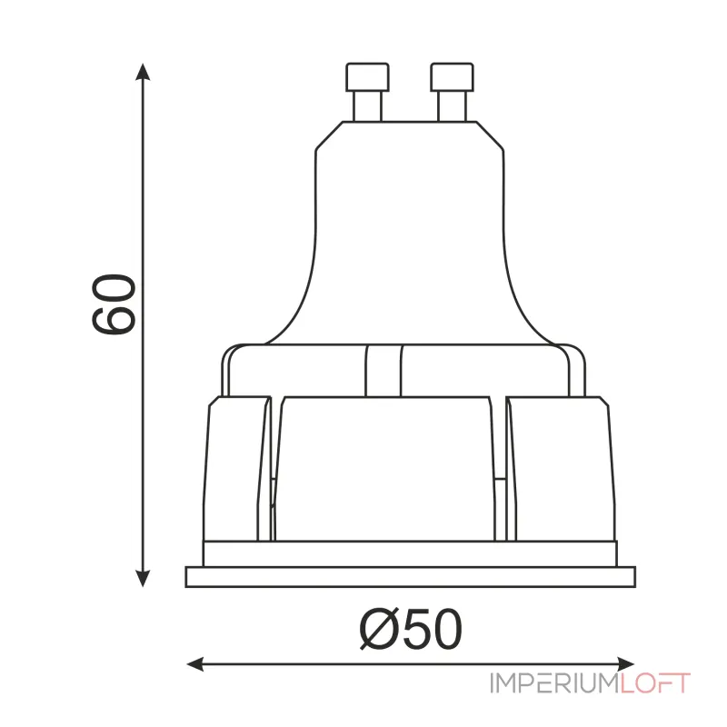Светодиодная лампа GU10 6W 3000K Ledron LDR-GU10 6W 3000K
