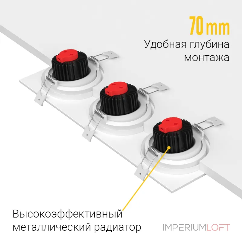 Встраиваемый поворотный светодиодный светильник LeDron MJ1006 MJ1006 SQ3 White