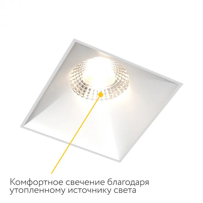 Встраиваемый светильник под сменную лампу LeDron RISE SQ H KIT1 RISE SQ H KIT1 White от ImperiumLoft