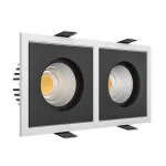 Встраиваемый светодиодный светильник LeDron BRUTAL BRUTAL SQ2 White-Black 4000K от ImperiumLoft
