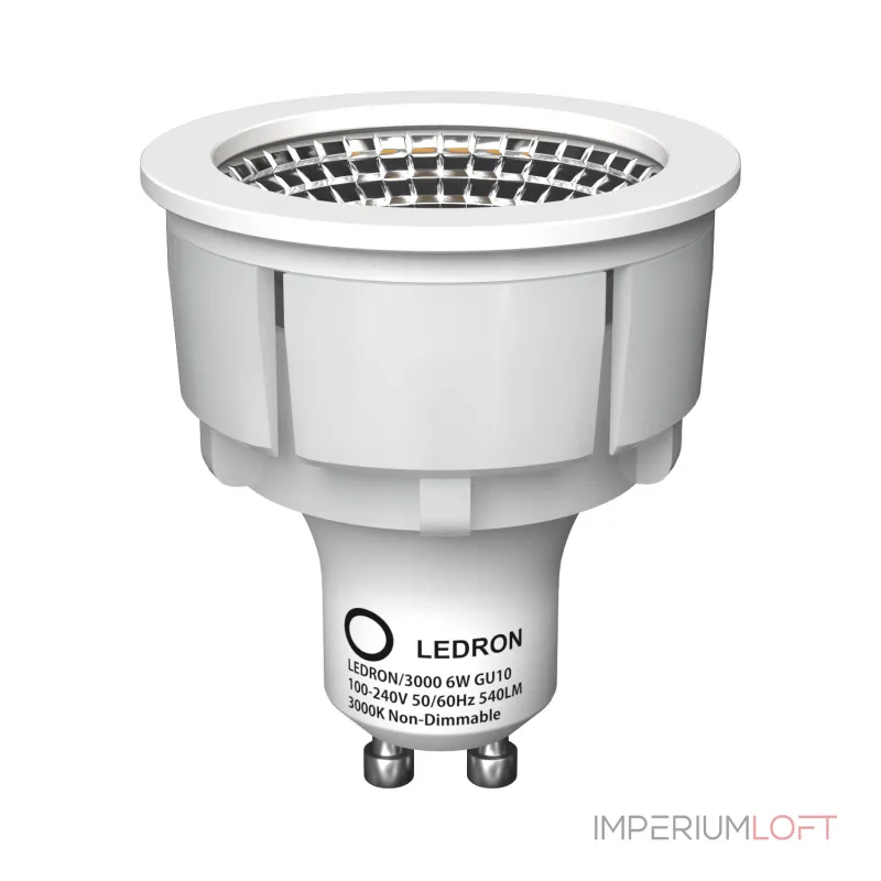 Светодиодная лампа GU10 6W 3000K Ledron LDR-GU10 6W 3000K