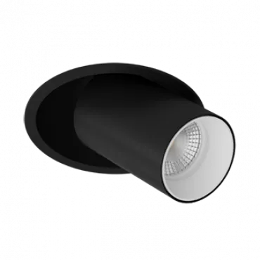 Встраиваемый поворотный светильник под сменную лампу LeDron MJ-1130 Black-White