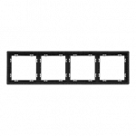 Рамка на 4 поста для розеток и выключателей LeDron 4 Frame PC Black