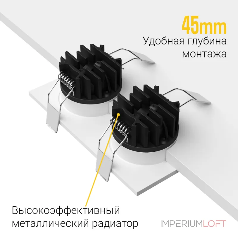 Встраиваемый светодиодный светильник LeDron GIZA MINI GIZA MINI SQ2 White
