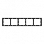 Рамка на 5 постов для розеток и выключателей LeDron 5 Frame PC Grey