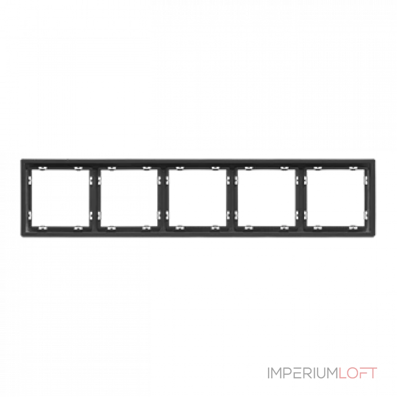 Рамка на 5 постов для розеток и выключателей LeDron 5 Frame PC Grey