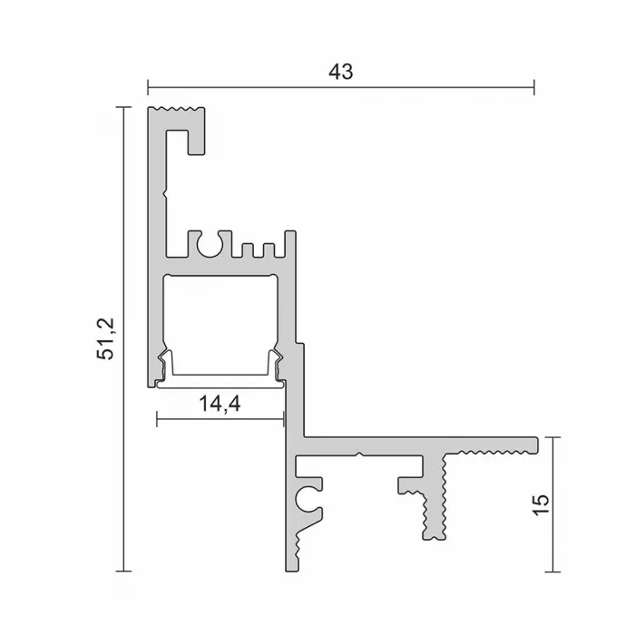 Теневой потолочный профиль LeDron АВД-7725 АВД-7725 Black + экран от ImperiumLoft