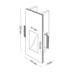 Встраиваемый гипсовый светильник для стен и ступеней LeDron MW60 MW6020 от ImperiumLoft