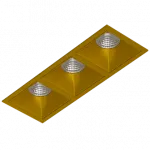 Встраиваемый светодиодный светильник LeDron RISE KIT RISE KIT 3 LED 3000K Gold