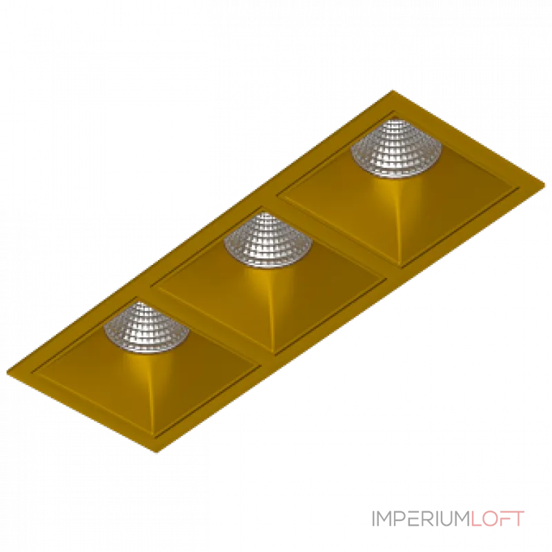 Встраиваемый светодиодный светильник LeDron RISE KIT RISE KIT 3 LED 3000K Gold