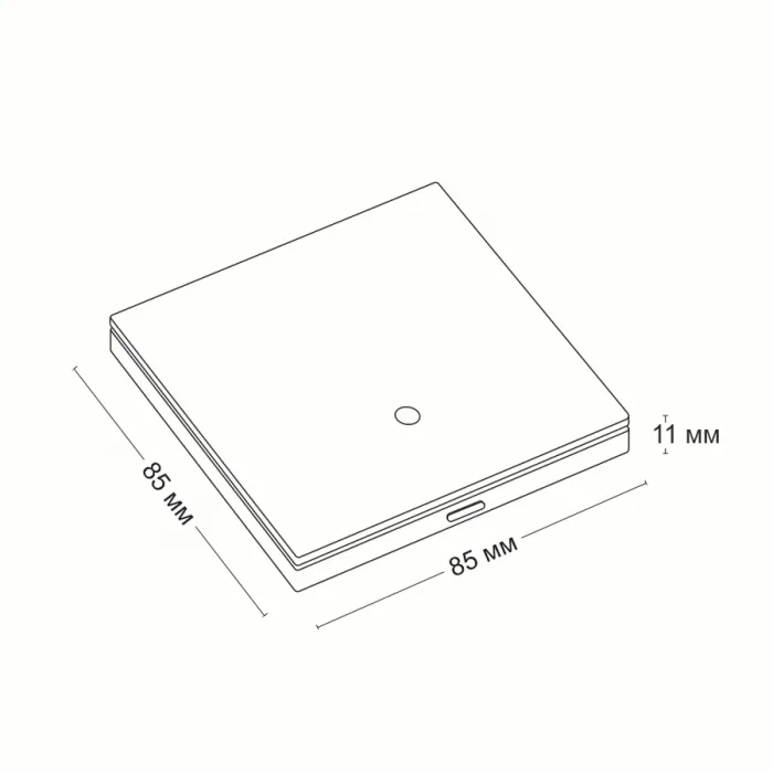 Выключатель одноклавишный LeDron Zigbee XZ-ACK101 Black от ImperiumLoft