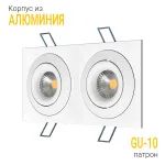 Встраиваемый поворотный светильник под сменную лампу LeDron AO1501005 SQ2 White