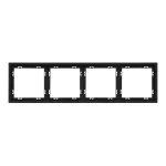Рамка на 4 поста для розеток и выключателей LeDron 4 Frame PC Black