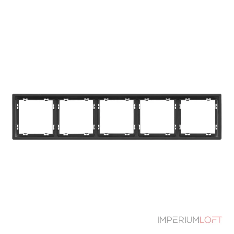 Рамка на 5 постов для розеток и выключателей LeDron 5 Frame PC Grey