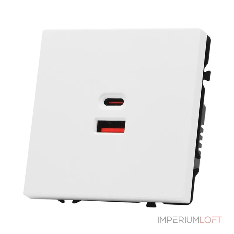 USB зарядное устройство типа A+С LeDron USB Socket A+C 65W White USB зарядное устройство типа A+С LeDron USB Socket A+C 65W White