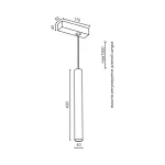 Подвесной светодиодный светильник Ledron SAGITONY E T40 White-Gold 4000K от ImperiumLoft