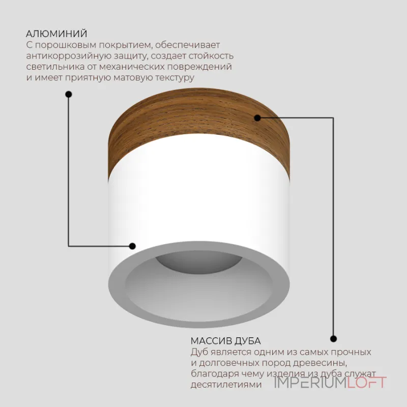 Потолочный светодиодный светильник LeDron SUITABLE MINI SUITABLE MINI Wooden Wh Потолочный светодиодный светильник LeDron SUITABLE MINI SUITABLE MINI Wooden Wh