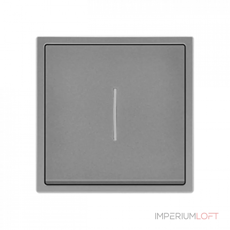 Одноклавишный проходной переключатель с LED-подсветкой LeDron 1 Gang 2 Way LED Light Grey