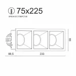 Встраиваемый светодиодный светильник LeDron RISE KIT RISE KIT 3 LED 3000K Gold-Black от ImperiumLoft