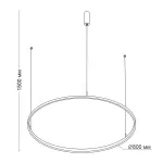 Подвесной светильник LeDron LED ROUND 5613I-848RPP-BK-3