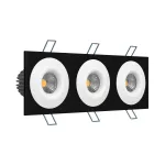 Встраиваемый светодиодный светильник LeDron LH07S-R LH07S-R SQ3 Black-White 30W 3000K DIM TRIAC