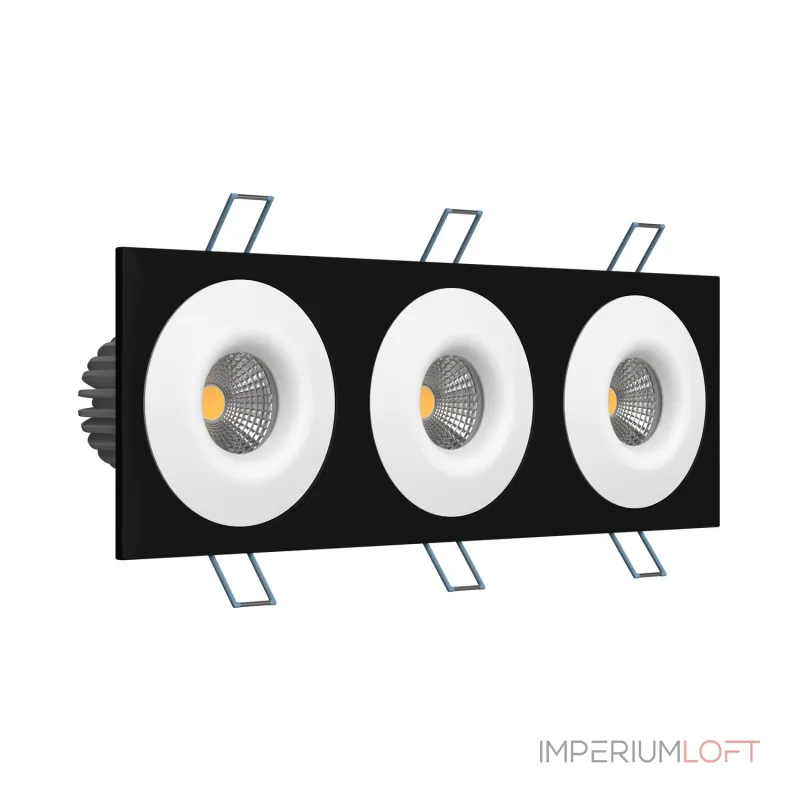 Встраиваемый светодиодный светильник LeDron LH07S-R LH07S-R SQ3 Black-White 30W 3000K DIM TRIAC