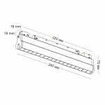 Светодиодный светильник для магнитной системы LeDron CONTROL RTA20-18