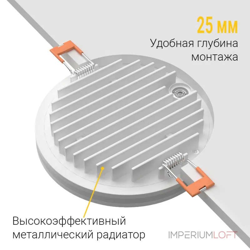 Встраиваемый светодиодный светильник LeDron LIP0906-20W-Y4000K