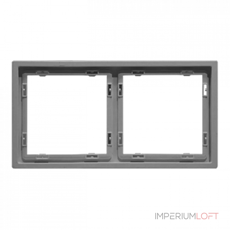 Рамка на 2 поста для розеток и выключателей LeDron 2 Frame PC Light Grey