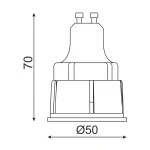 Светодиодная лампа LeDron LDR-GU10 9W 3000K