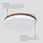 Потолочный светодиодный светильник LeDron DLC73029 DLC73029/60W Wooden 4000K