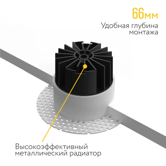 Встраиваемый светодиодный светильник (под шпаклевку) LeDron Strong mini DL3281 White 4000K NO DIM от ImperiumLoft