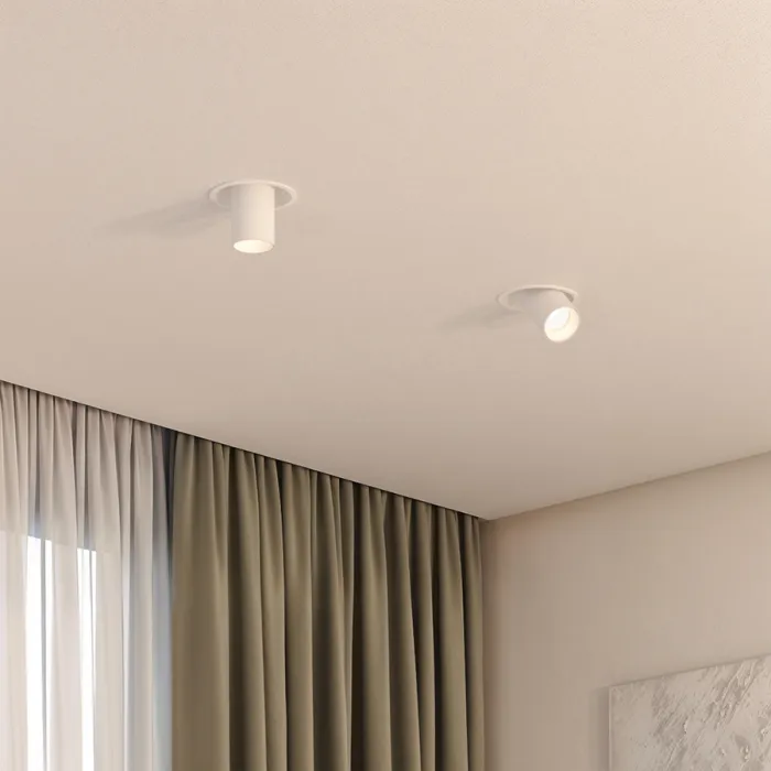 Встраиваемый поворотный светильник под сменную лампу LeDron MJ-1130 White от ImperiumLoft